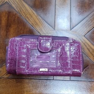 Walletbe Purple Crocodile Embossed Wallet